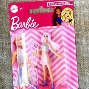 Pop Star Barbie 3" Mini Figure New Mini Barbie Cake Topper